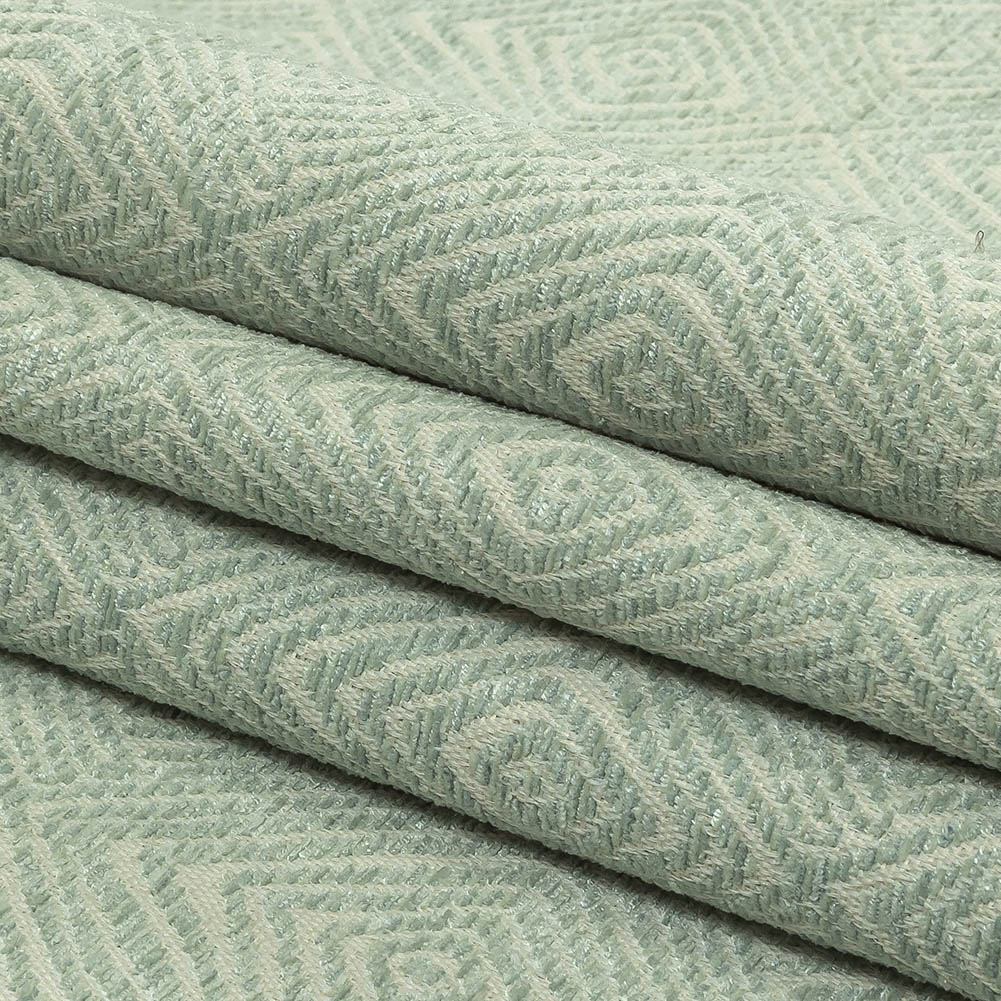 Seaglass Diamond Patterned Upholstery Chenille