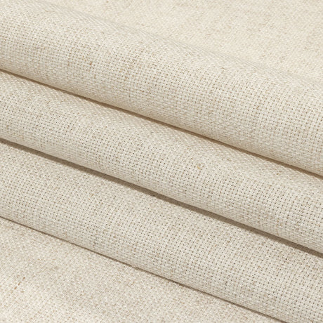 Cream Polyester Basketwoven Tweed