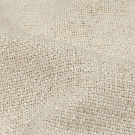 Cream Polyester Basketwoven Tweed