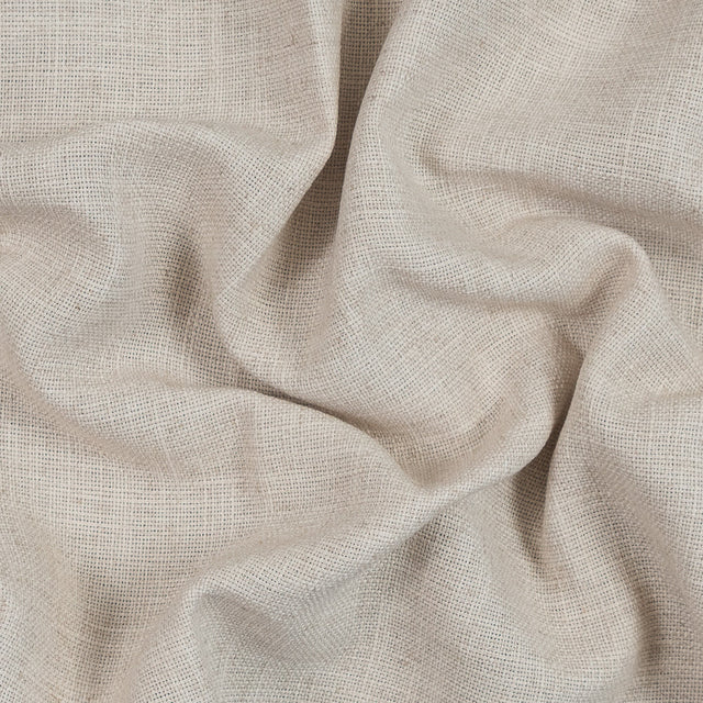 Natural Polyester Basketwoven Tweed
