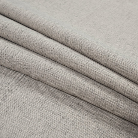 Silver and Beige Polyester Basketwoven Tweed