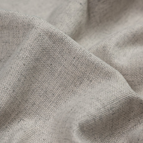 Silver and Beige Polyester Basketwoven Tweed