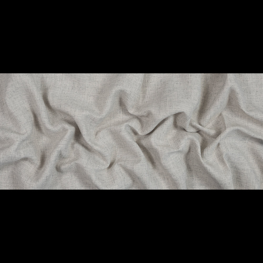 Silver and Beige Polyester Basketwoven Tweed