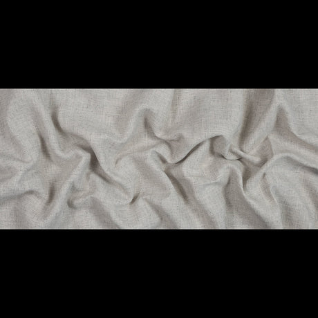 Silver and Beige Polyester Basketwoven Tweed