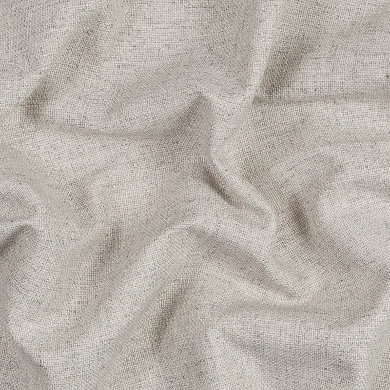 Silver and Beige Polyester Basketwoven Tweed