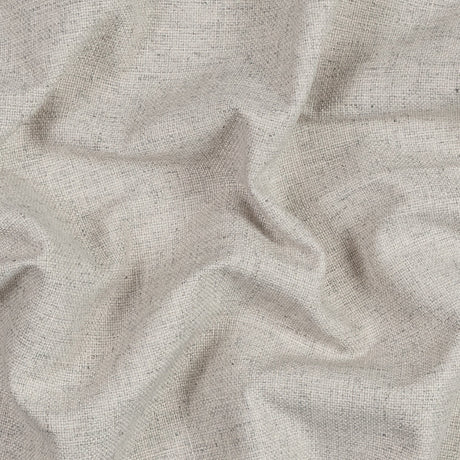 Silver and Beige Polyester Basketwoven Tweed