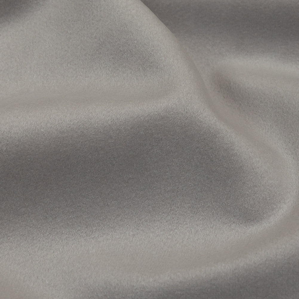 Grey Creamy Polyester Velvet