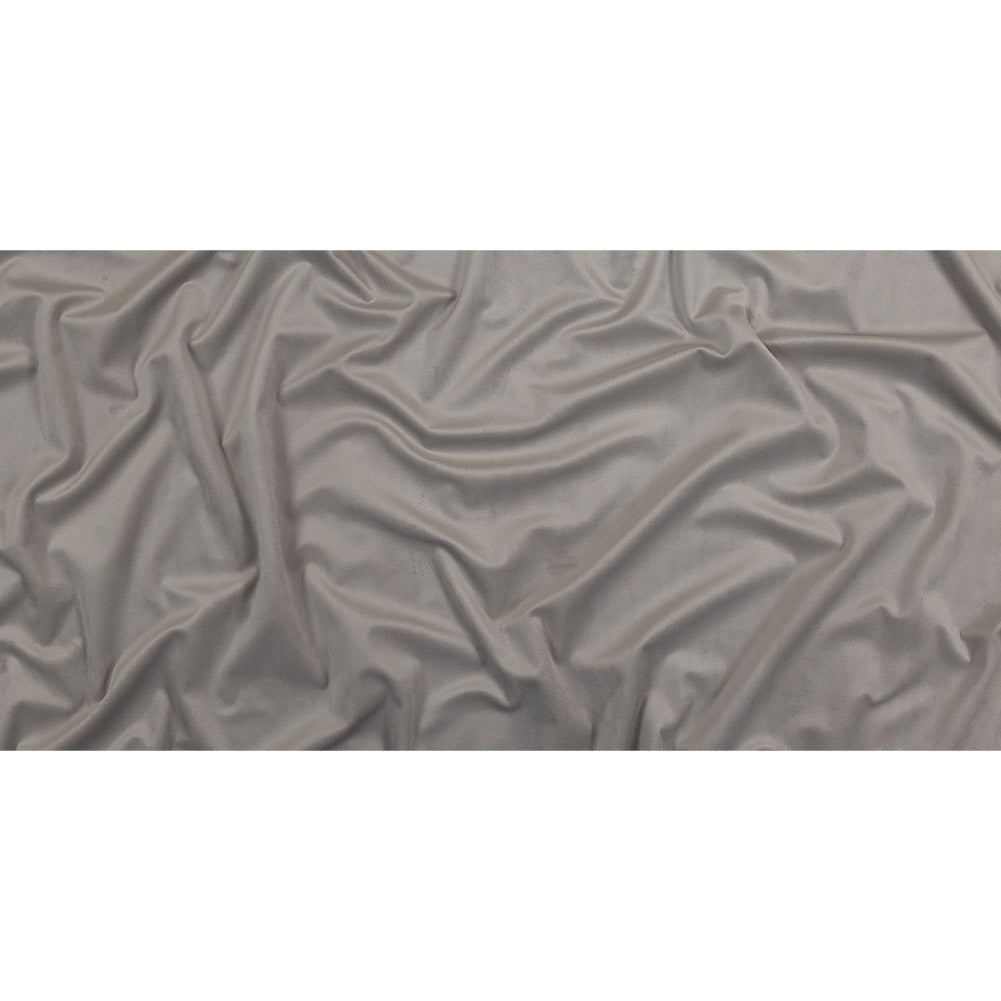 Grey Creamy Polyester Velvet