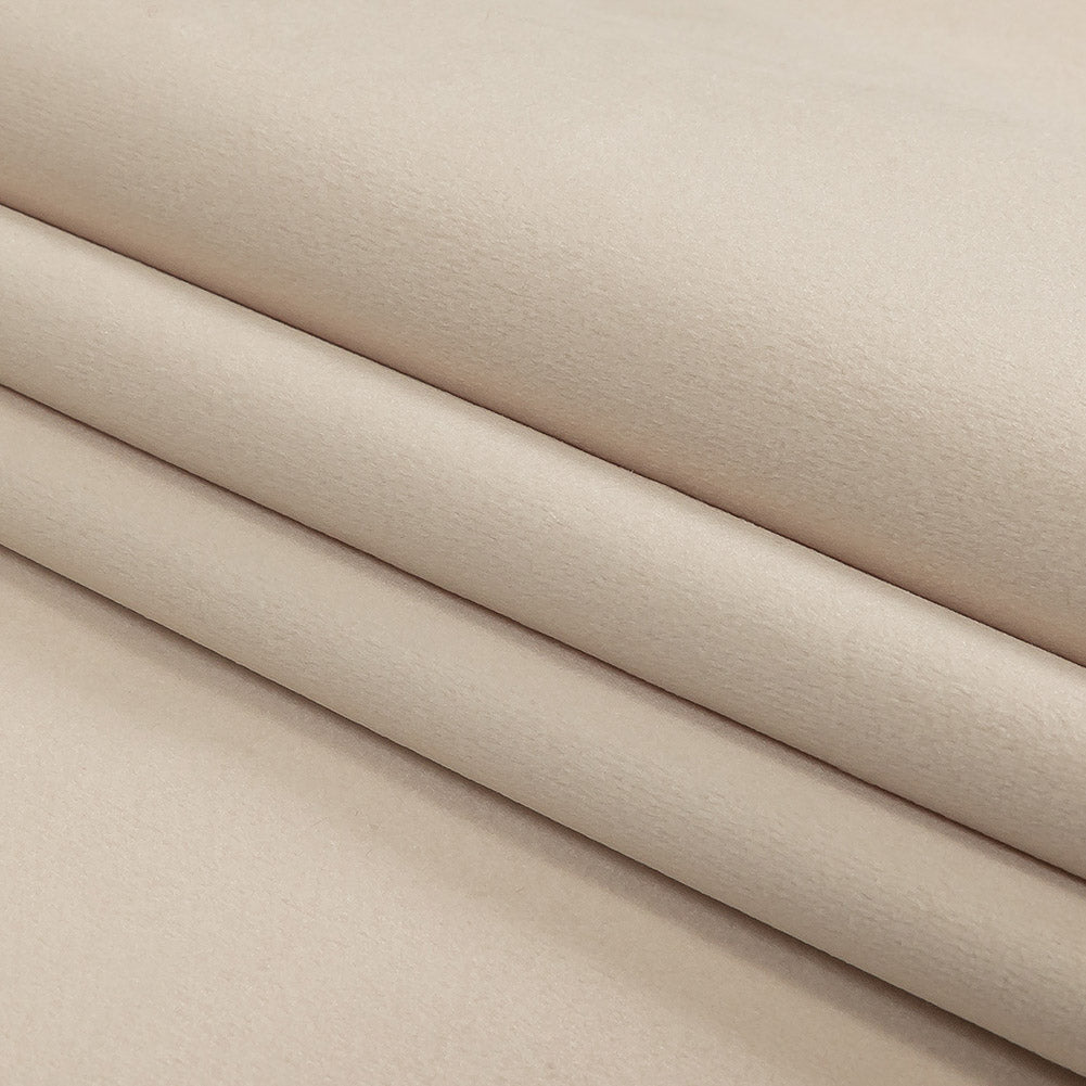 Sandshell Creamy Polyester Velvet