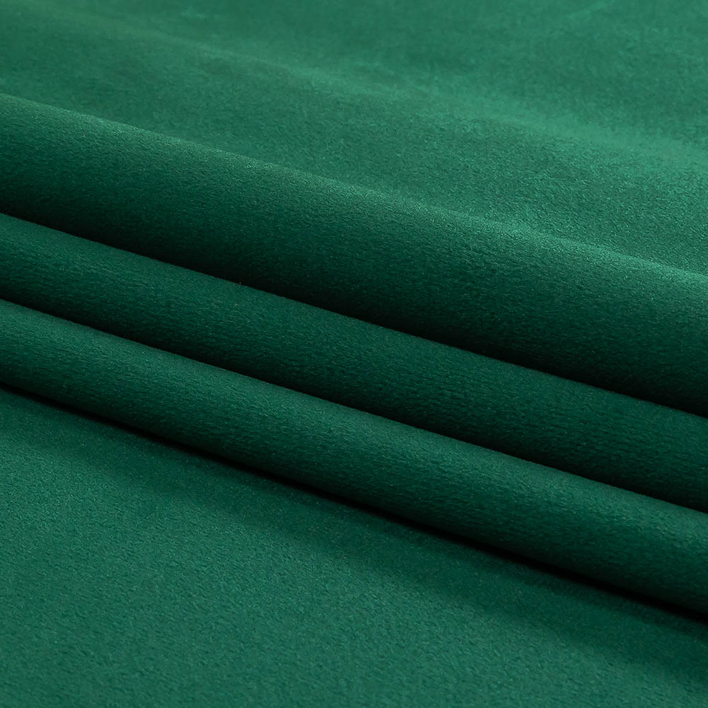 Hunter Green Creamy Polyester Velvet