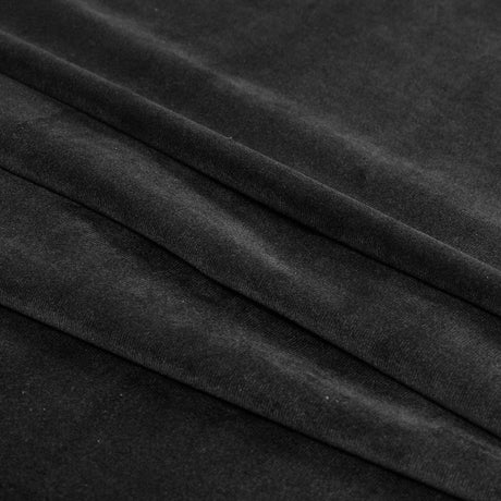 Ultra Black Creamy Polyester Velvet