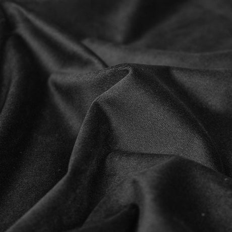 Ultra Black Creamy Polyester Velvet