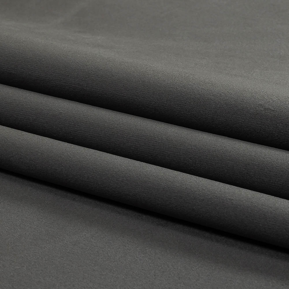 Charcoal Creamy Polyester Velvet