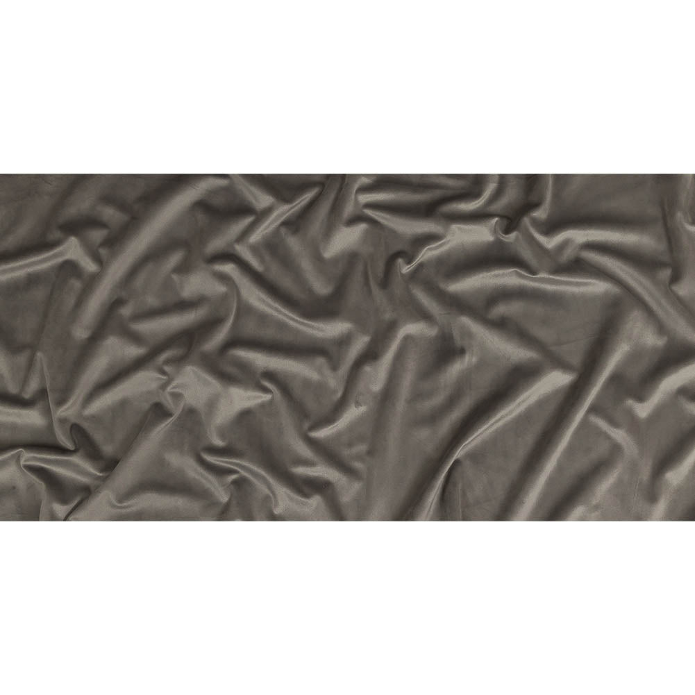 Gunmetal Creamy Polyester Velvet
