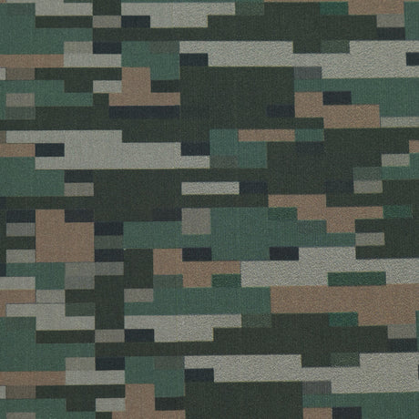 European Green Geometric Cotton Poplin