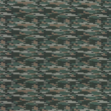 European Green Geometric Cotton Poplin