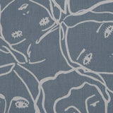 Cotton Poplin - Steel Gray Linework Faces - Un dia en Andorra Print - Mood Exclusive Felipe Collection