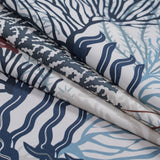 European Parisian Night and Mahogany Coral Reef Cotton Poplin