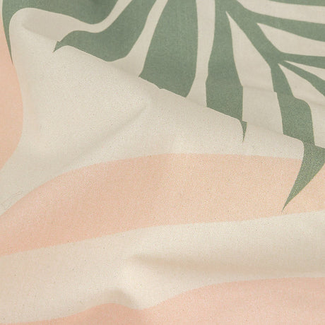 European Ivory, Shell Coral and Burnt Coral Flamingo Printed Cotton Poplin