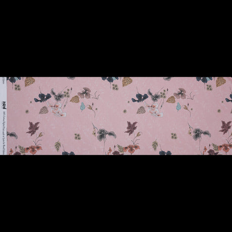 Cotton Poplin - Light Coral Floral and Spots - Flores al Amanecer Print - Mood Exclusive Felipe Collection