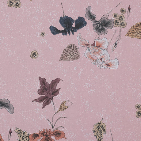 Cotton Poplin - Light Coral Floral and Spots - Flores al Amanecer Print - Mood Exclusive Felipe Collection