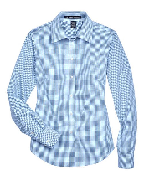 Women's Crown Collection Gingham Check Woven Dress Shirt