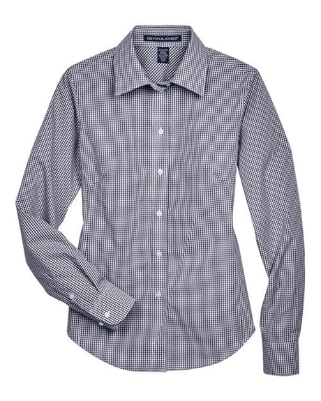 Women's Crown Collection Gingham Check Woven Dress Shirt