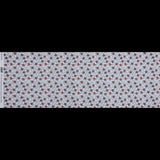 European Red and Angel Blue Floral and Feathered Cotton Poplin