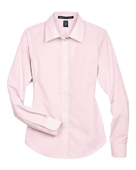 Women's Crown Collection Gingham Check Woven Dress Shirt