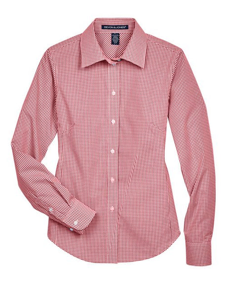 Women's Crown Collection Gingham Check Woven Dress Shirt