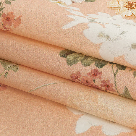 Cotton Poplin - Peach Pink Floral - Flores de las Montanas Print - Mood Exclusive Felipe Collection