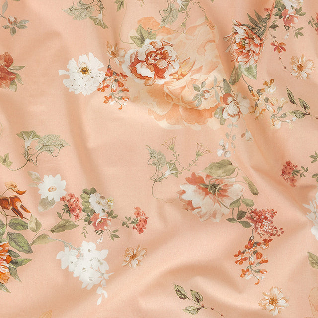 Cotton Poplin - Peach Pink Floral - Flores de las Montanas Print - Mood Exclusive Felipe Collection
