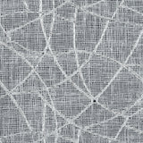 White and Metallic Silver Embroidered Drapery Sheer