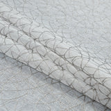 Gray and Metallic Silver Embroidered Drapery Sheer