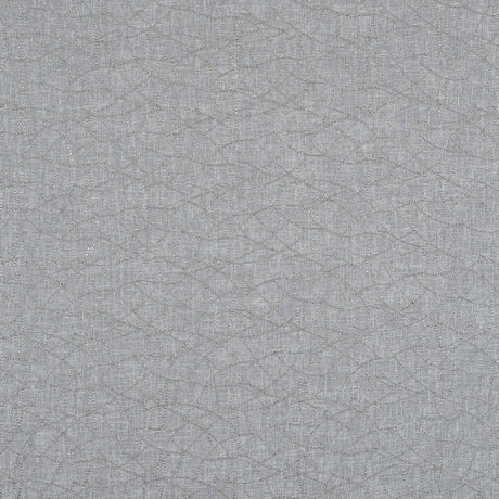 Gray and Metallic Silver Embroidered Drapery Sheer