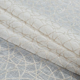 Beige and Metallic Silver Embroidered Drapery Sheer