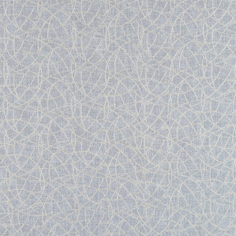 Beige and Metallic Silver Embroidered Drapery Sheer