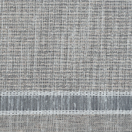 Natural and Metallic Silver Awning Striped Drapery Sheer