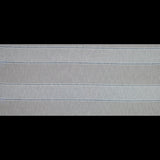 Natural and Metallic Silver Awning Striped Drapery Sheer
