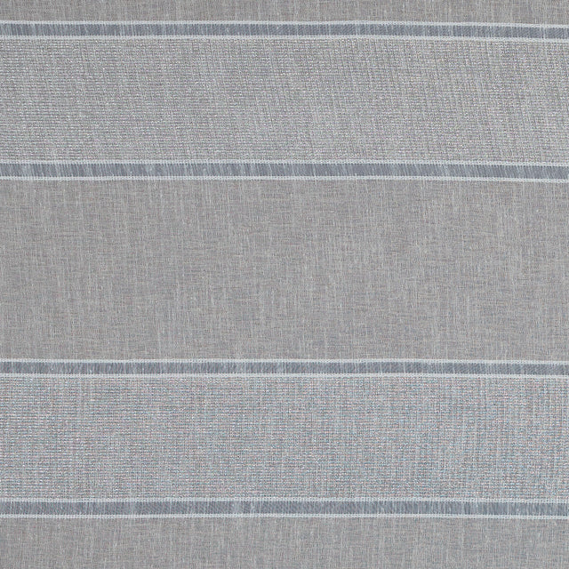 Natural and Metallic Silver Awning Striped Drapery Sheer