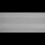 White and Metallic Silver Awning Striped Drapery Sheer