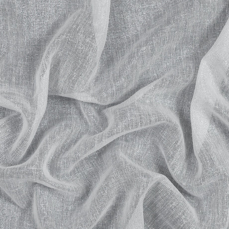 White and Metallic Silver Drapery Sheer