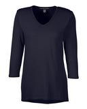 Devon & Jones Women's Perfect Fit Bracelet-Length V-Neck Top