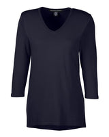 Devon & Jones Women's Perfect Fit Bracelet-Length V-Neck Top