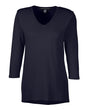 Devon & Jones Women's Perfect Fit Bracelet-Length V-Neck Top