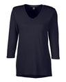 Devon & Jones Women's Perfect Fit Bracelet-Length V-Neck Top