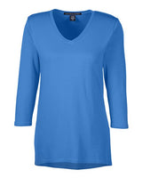 Devon & Jones Women's Perfect Fit Bracelet-Length V-Neck Top