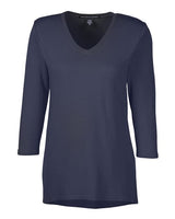 Devon & Jones Women's Perfect Fit Bracelet-Length V-Neck Top