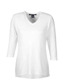 Devon & Jones Women's Perfect Fit Bracelet-Length V-Neck Top