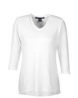 Devon & Jones Women's Perfect Fit Bracelet-Length V-Neck Top